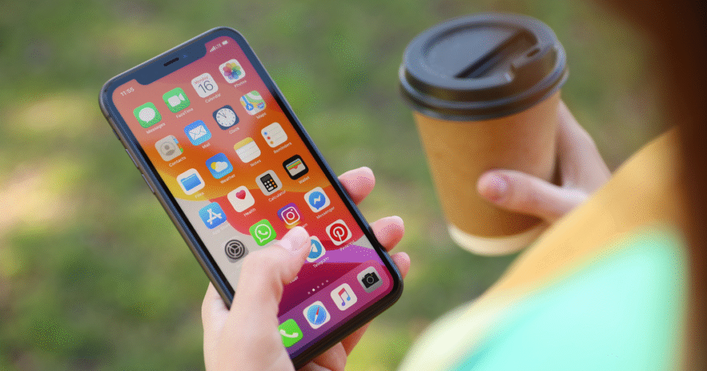 tela quebrada do iPhone